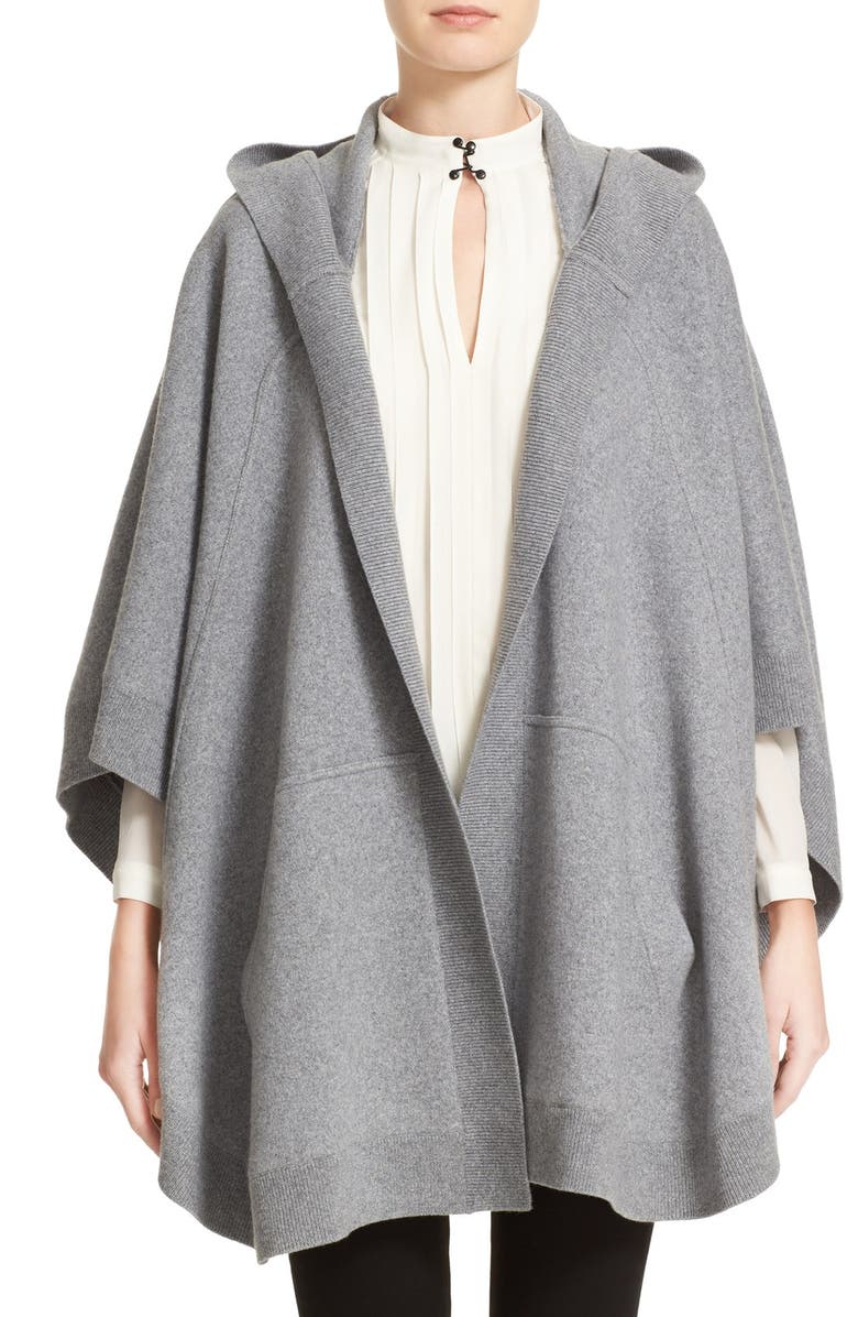 Burberry Carla Hooded Knit Poncho | Nordstrom