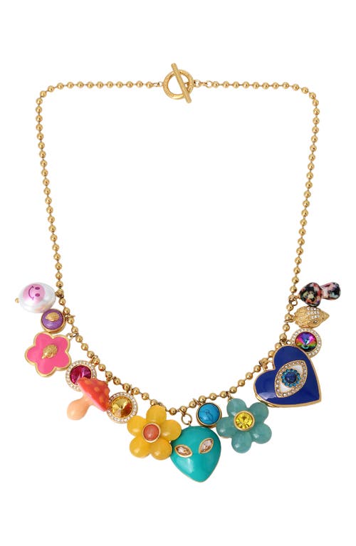 Rainbow Charm Necklace in Multi