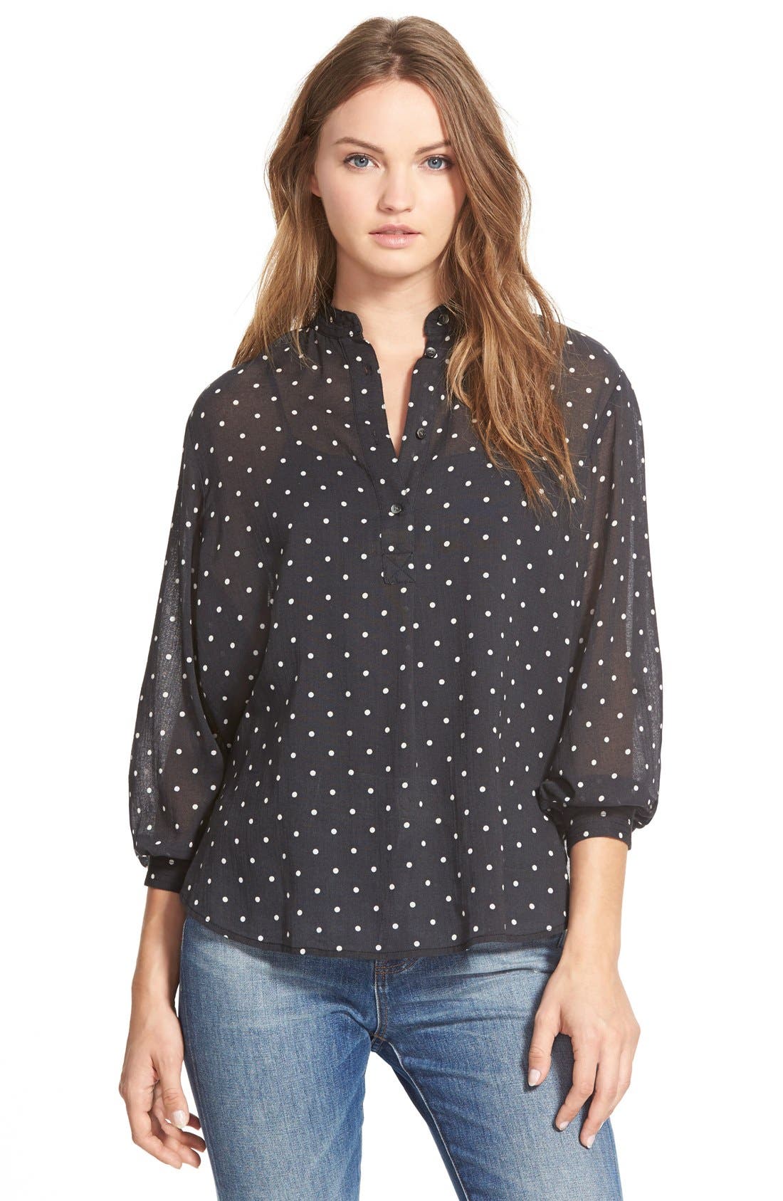 madewell polka dot top