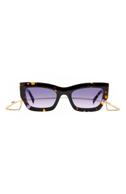 Missoni 53mm Cat Eye Chain Sunglasses in Havana Violet/Violet Shaded at Nordstrom