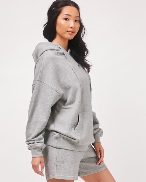 Shop Rebody Active Infinite Passions Hoodie In Heather Grey/blue