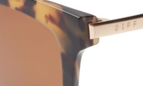 Diff Bella 54mm Polarized Square Sunglasses In Brown