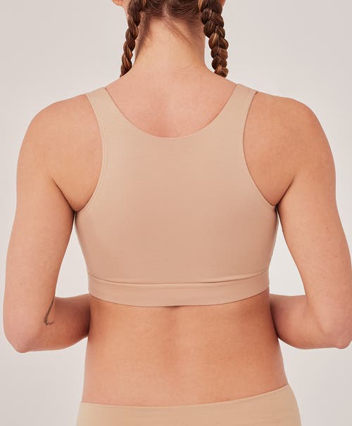 Pact Organic Maternity Nursing Bralette In Champagne