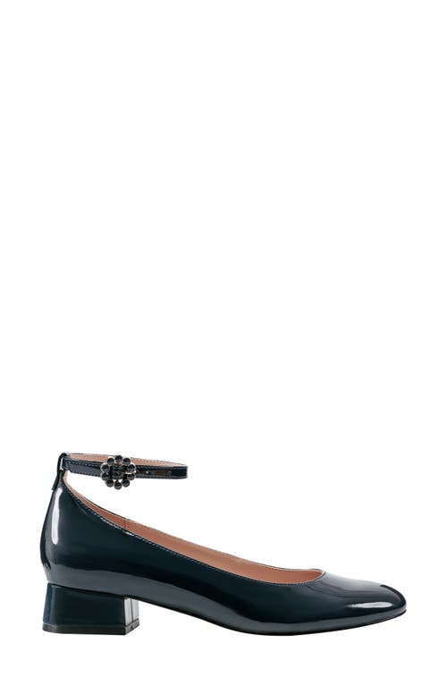 Bandolino Women's Lexy Ankle Strap Low Block Heel Pumps In Dark Blue