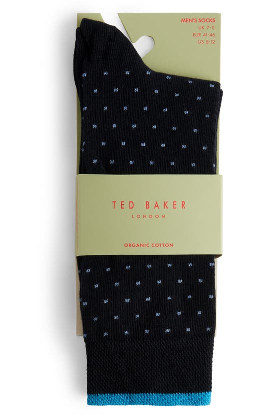 Shop Ted Baker Sokkfff Neat Dott Dress Socks In Navy