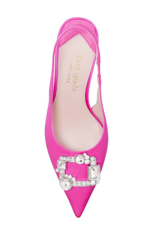 Kate Spade New York Renata Slingback Pointed Toe Kitten Heel Pump In Vivid Snapdragon