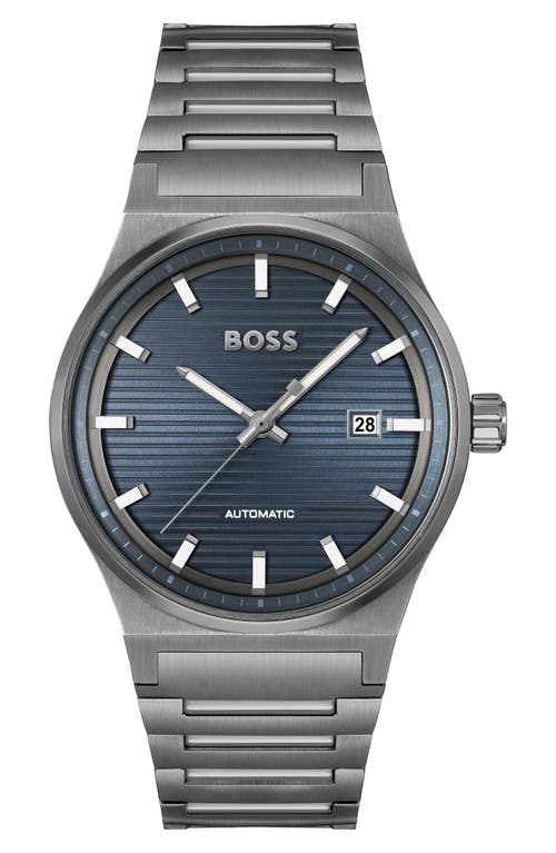 BOSS Candor Automatic Bracelet Watch in Blue at Nordstrom