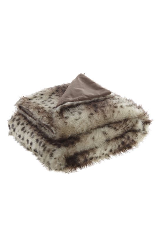 Shop Inspired Home Cheetah Print Faux Fur Throw Blanket In Brown Spot
