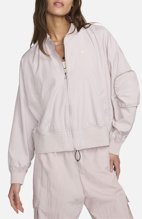 Sportswear Essentials Oversize Bomber Jacket in Platinum Violet/Sail