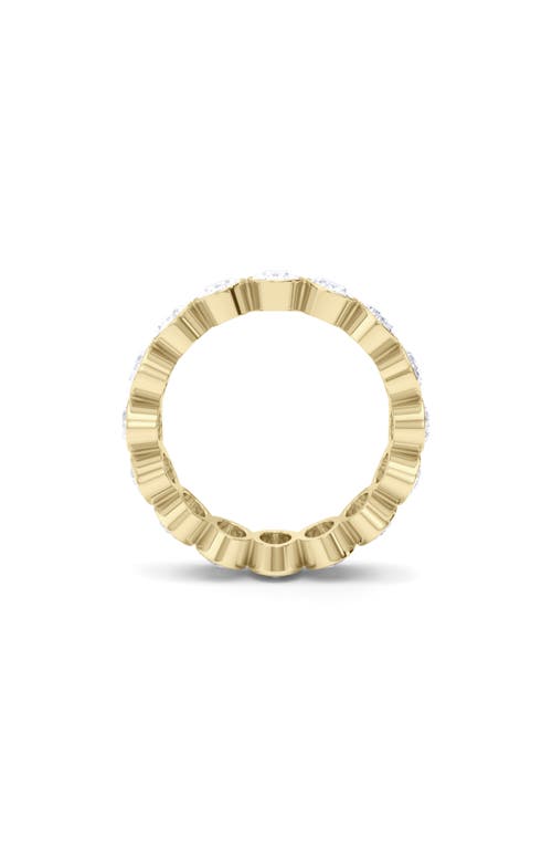 Hautecarat Oval Cut Lab Created Diamond Eternity Ring In Yellow Gold