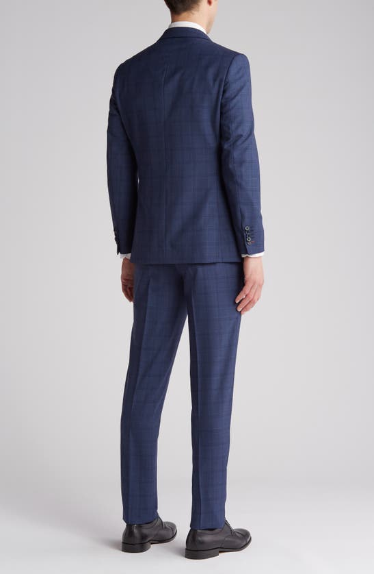 ENGLISH LAUNDRY ENGLISH LAUNDRY PLAID TRIM FIT WOOL BLEND TWO-PIECE SUIT