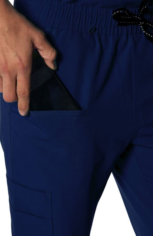 Shop Members Only London Jogger Scrub Pants In Navy