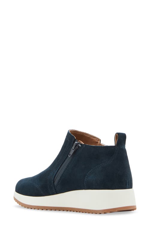 Shop Blondo Ellorie Waterproof Wedge Sneaker In Navy Suede