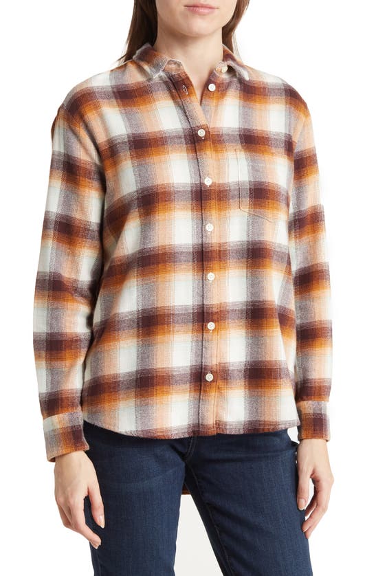 Madewell Plus Oversized Flannel Shirt In Plaid-multi