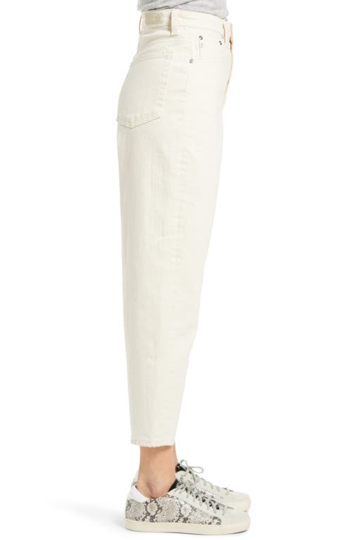 Ag Renn High Waist Crop Straight Leg Jeans In Ecru Dunes