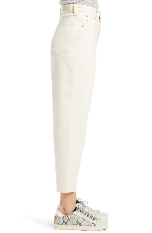 Shop Ag Renn High Waist Crop Straight Leg Jeans In Ecru Dunes