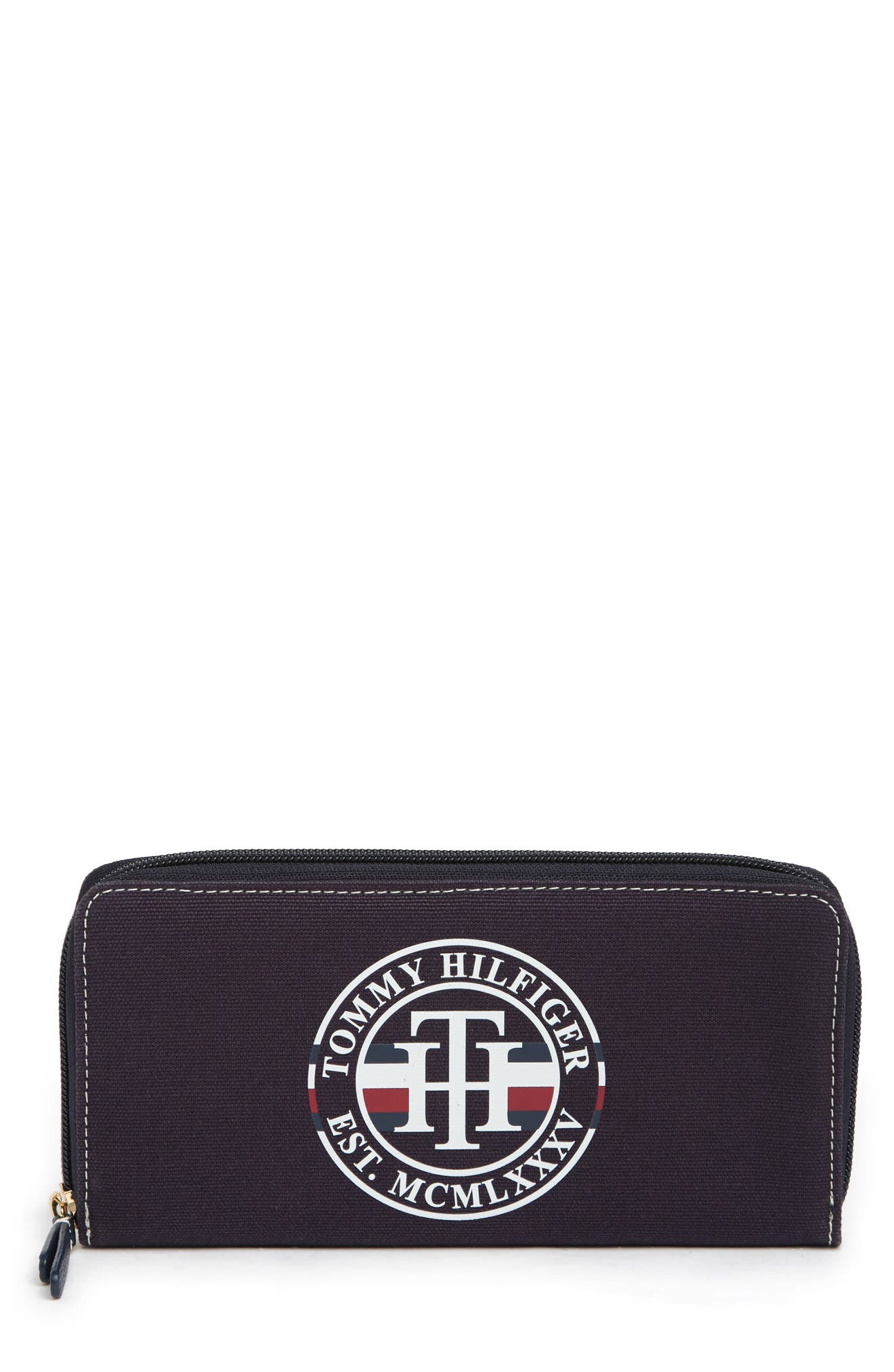 tommy hilfiger zip around wallet