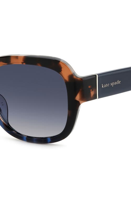 Shop Kate Spade New York Laynes 55mm Gradient Sunglasses In Havana Beige Blue/grey Shaded