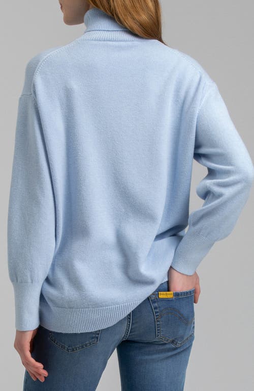 Pietro Brunelli Turtleneck Maternity Sweater In Light/pastel Blue