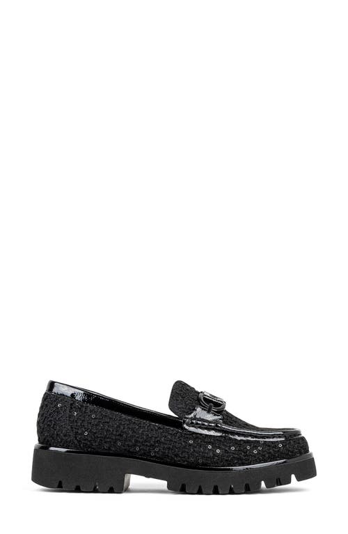 Shop Donald Pliner Moc Toe Bit Loafer In Black