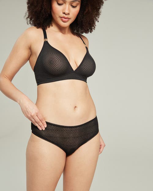 Nudea The Sheer Deco Hipster Brief In Black