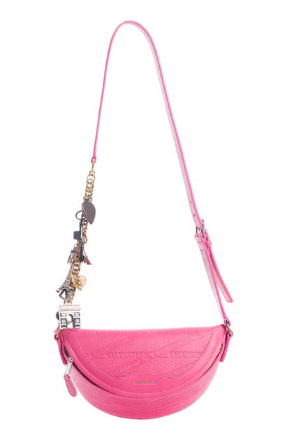 Click to view more detailed imagery on our partner's website Balenciaga Extra Extra Small Souvenir Leather Belt Bag In Acid Fuchsia