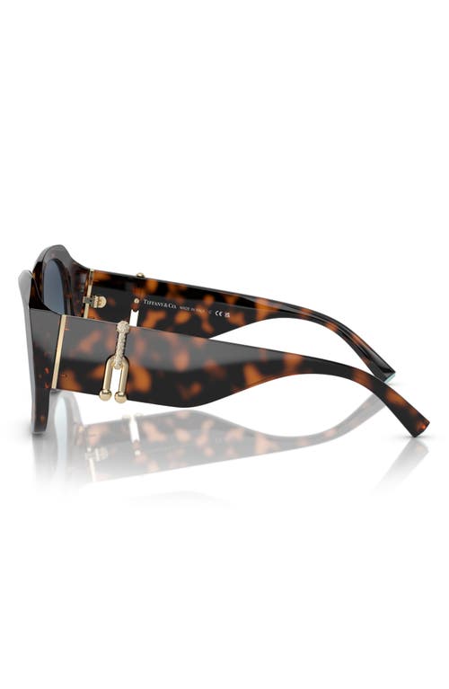 Tiffany & Co . 55mm Gradient Square Sunglasses In Brown/blue Gradient