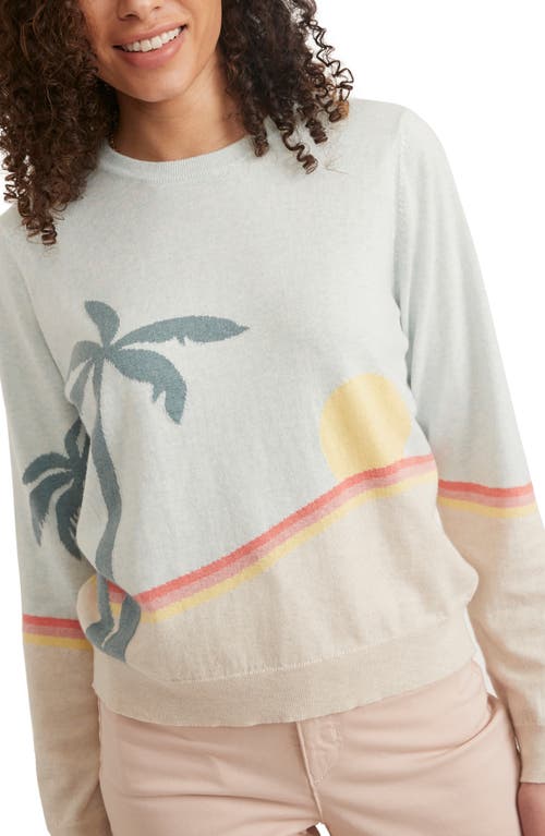 Marine Layer Kai Icon Cotton Sweater in Palm Scene