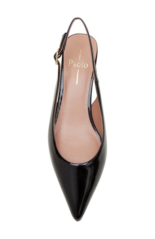 Linea Paolo Cecil Slingback Pointed Toe Kitten Heel Pump In Black