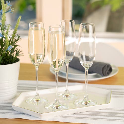 Spiegelau Salute Champagne Flute Glass Set Of 4 In Clear