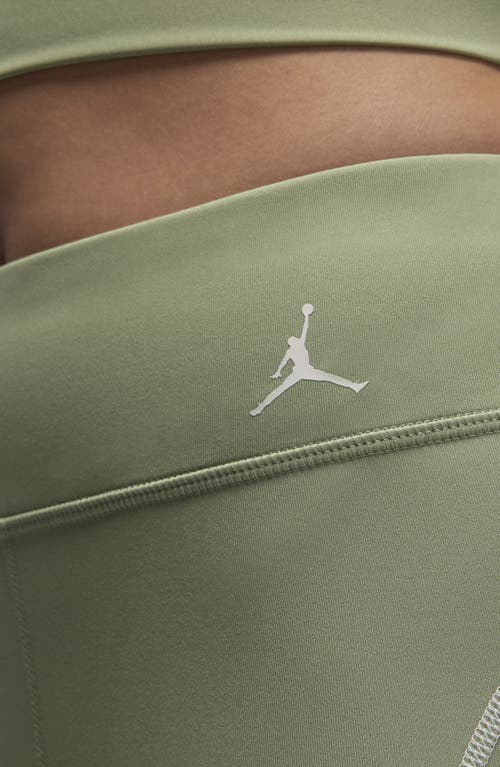 Shop Jordan Sport Bike Shorts In Oil Green/phantom