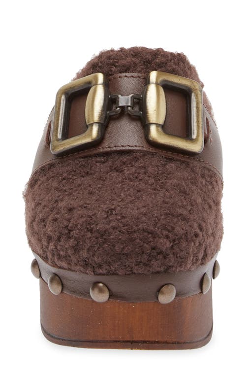 Shop Cordani Winona Faux Shearling Platform Clog In Cacao/cacao