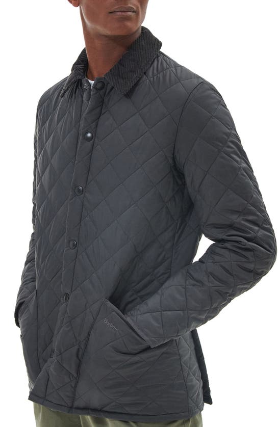 Barbour Heritage Liddesdale Quilted Jacket In Charcoal