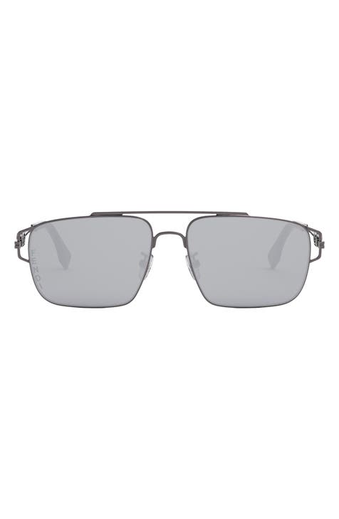 Fendi Men's O'Lock Aviator-Style Sunglasses