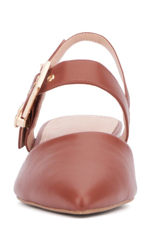 New York And Company Rea Slingback Pump In Cognac