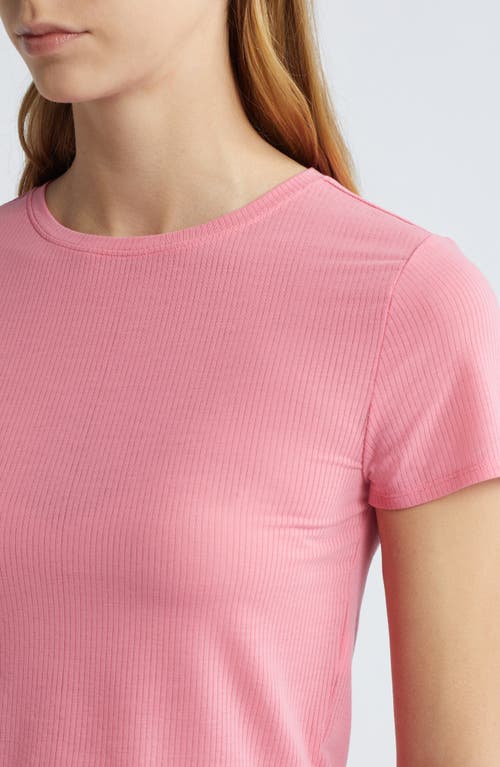 Shop Open Edit Dreamy Rib Baby T-shirt In Pink Ginger