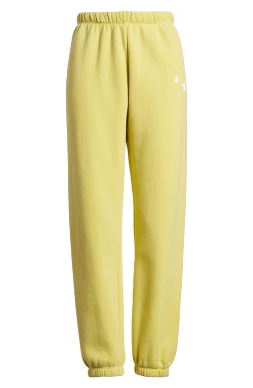Spiritual Gangster Star Malibu Cotton Sweatpants In Chartreuse