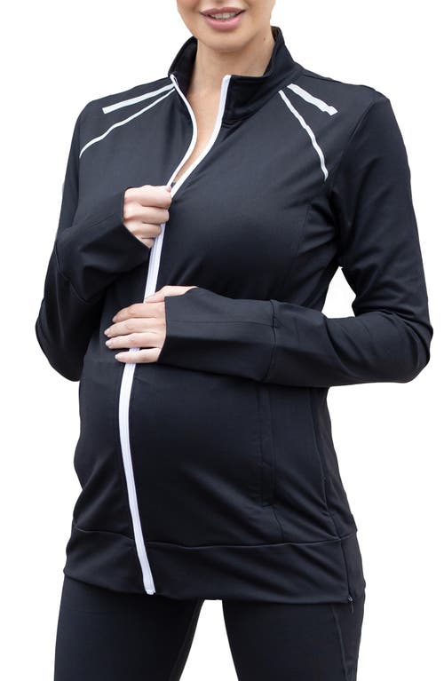 Maternity Workout Jacket in Black