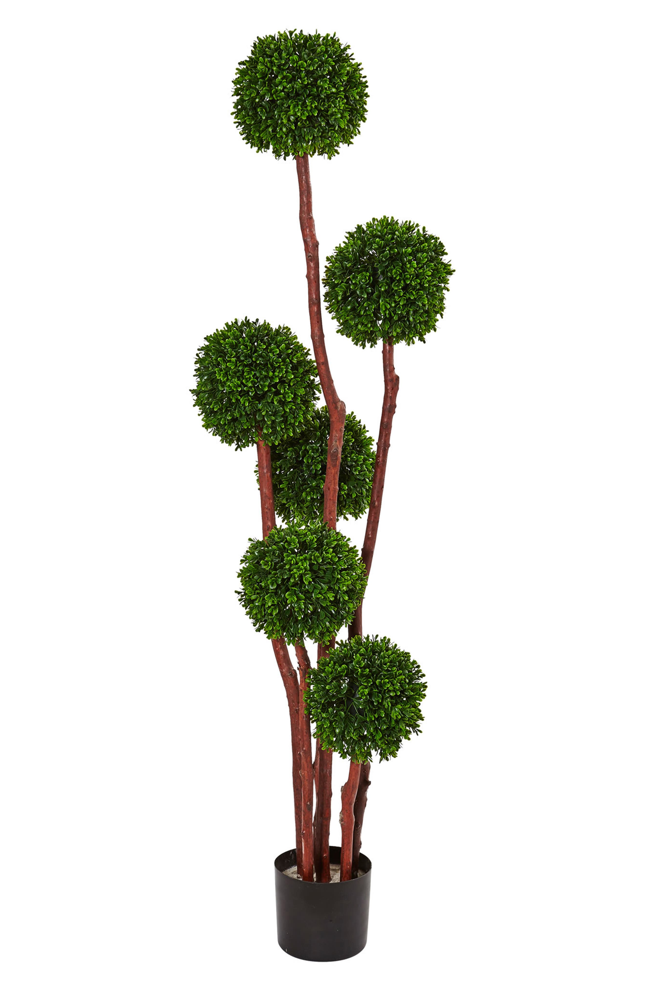 NEARLY NATURAL 5' Artificial Boxwood Topiary Tree | Nordstromrack