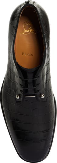 Christian Louboutin Men's Chambeliss Red Sole Leather Derby Shoes