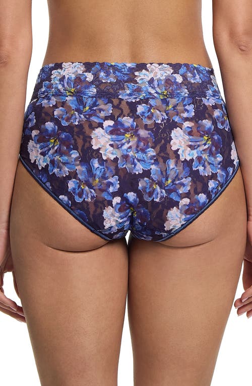 Shop Hanky Panky Print Lace Briefs In Nightfall Purple