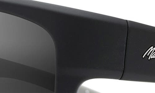 Maui Jim Southern Cross 63mm Ovresize Polarized Sunglasses In Black/grey Gradient