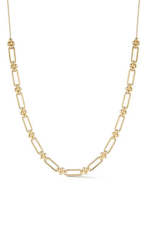 Poppy Rae Link Station Frontal Necklace in Yellow Gold