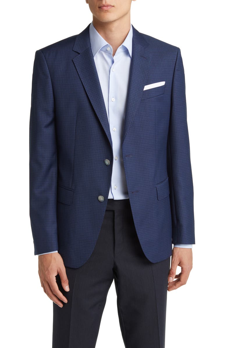 BOSS Hutson Plaid Wool Sport Coat | Nordstromrack