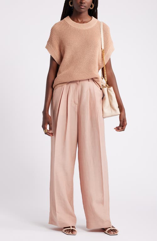 Shop Nordstrom Pleated Wide Leg Pants In Beige Tuscany