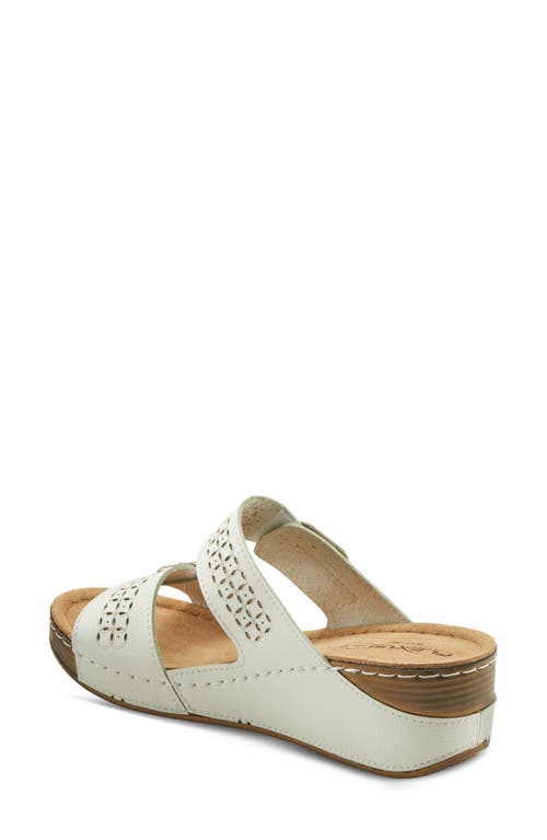 Flexus By Spring Step Thrume Wedge Sandal In White