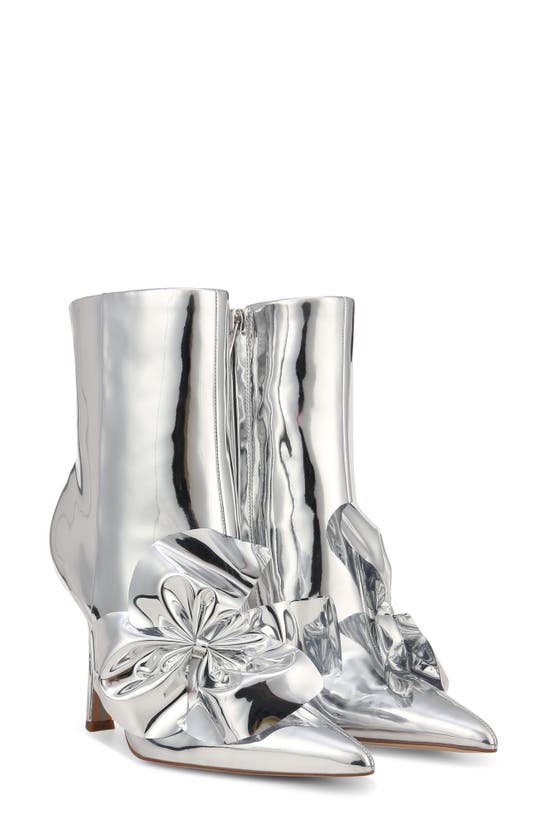 Sam Edelman Esmae 2 Pointed Toe Bootie In Soft Silver