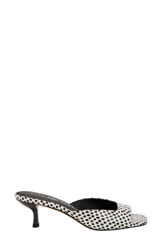 Shop Katy Perry The Ladie Kitten Heel Slide Sandal In Black White Multi