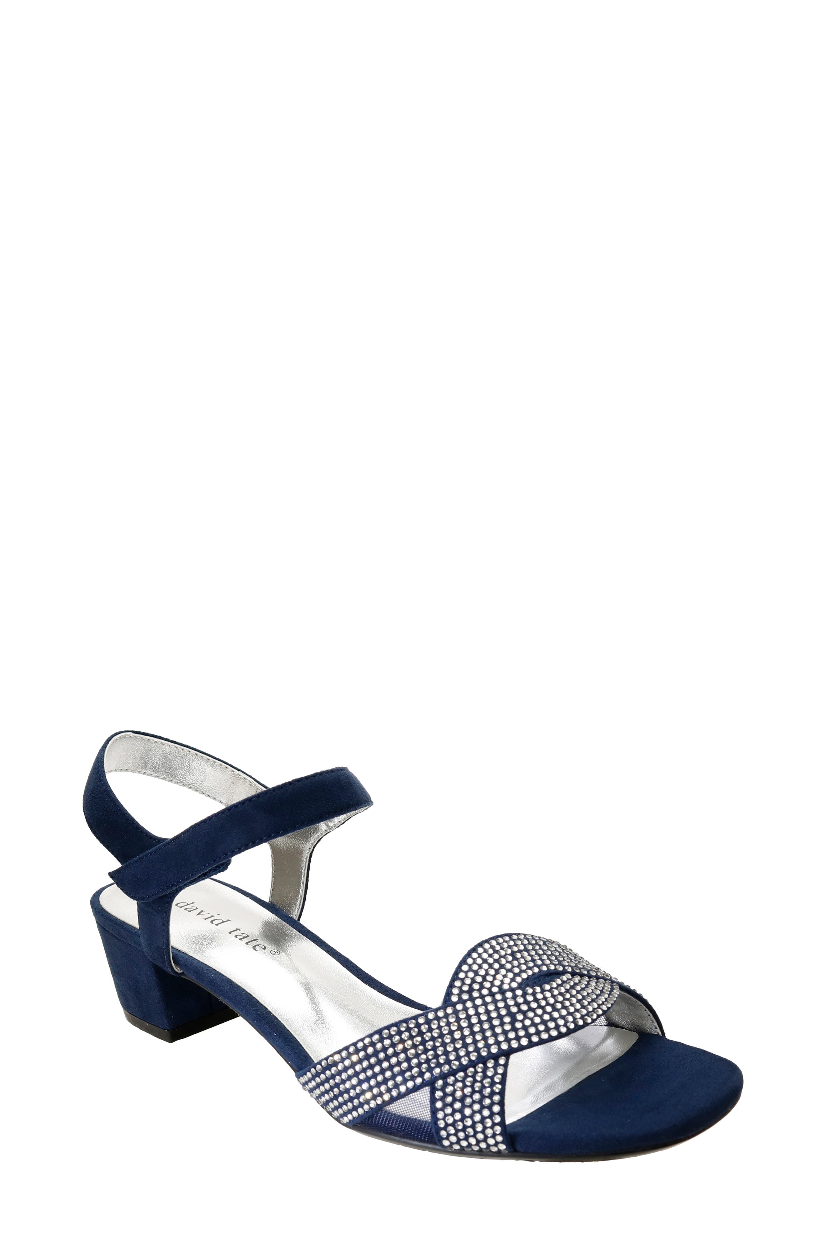 navy sandals low heel