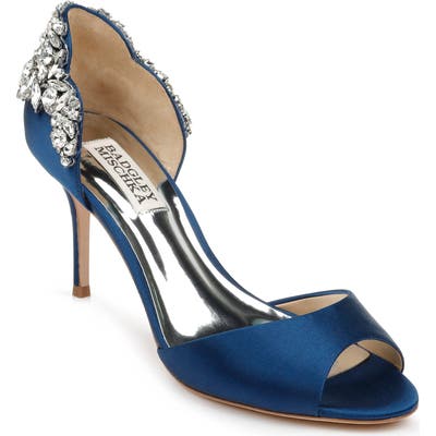 Badgley Mischka Celeste Peeptoe Pump, Blue